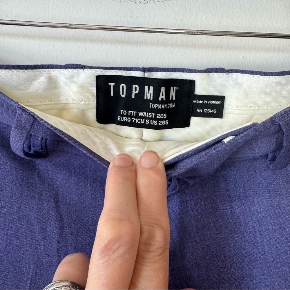 Topman Blue Suit 34 Blazer 28S Slim Fit Pants - Picture 8 of 10
